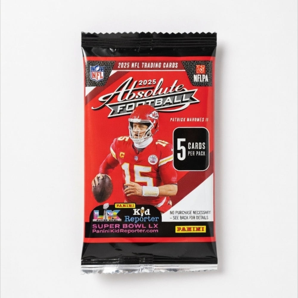 2025 NFL Panini Absolute Football Trading Cards Pack Bag 🏈 5 Cards 🔥 SEALED